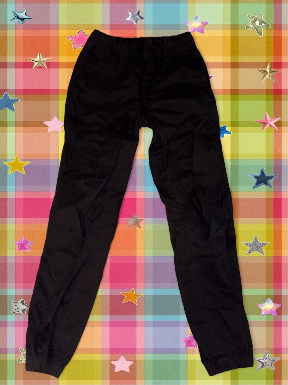 No Boundaries Black Elastic-Waist Jogger Sweatpants